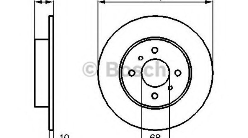 Disc frana NISSAN PRIMERA Break (WP11) (1996 - 2002) BOSCH 0 986 479 105 piesa NOUA