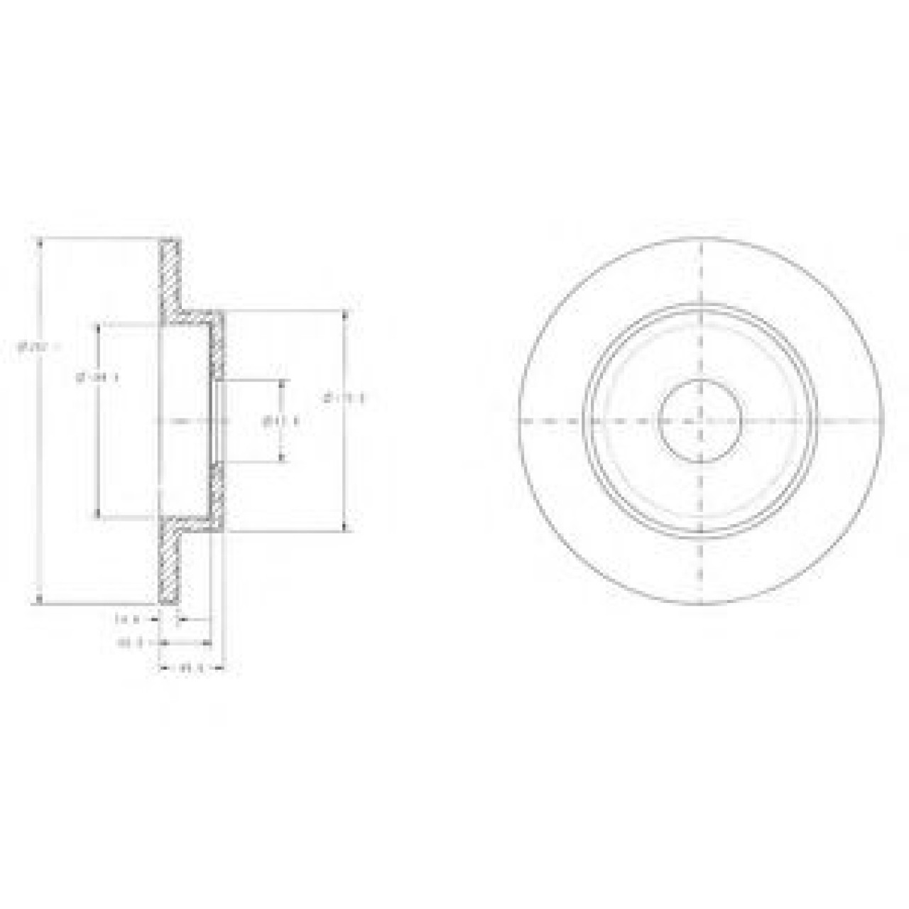 Disc frana NISSAN PRIMERA Break (WP12) (2002 - 2016) DELPHI BG3761 piesa NOUA