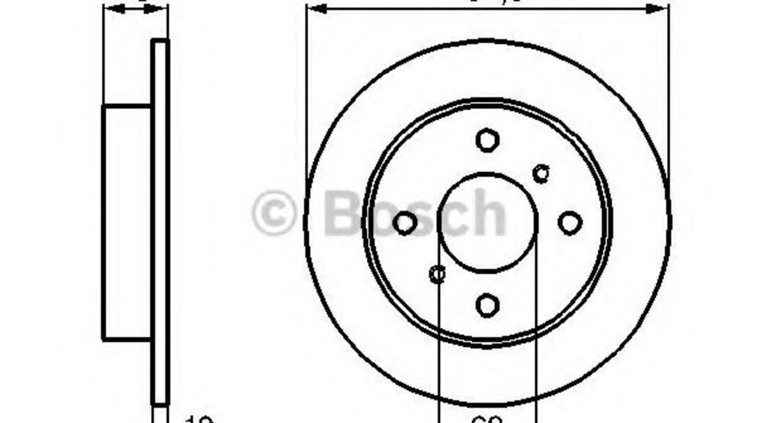 Disc frana NISSAN PRIMERA Hatchback (P11) (1996 - 2002) BOSCH 0 986 478 564 piesa NOUA