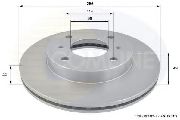 Disc frana NISSAN PRIMERA Hatchback (P11) (1996 - 2002) COMLINE ADC0219V piesa NOUA