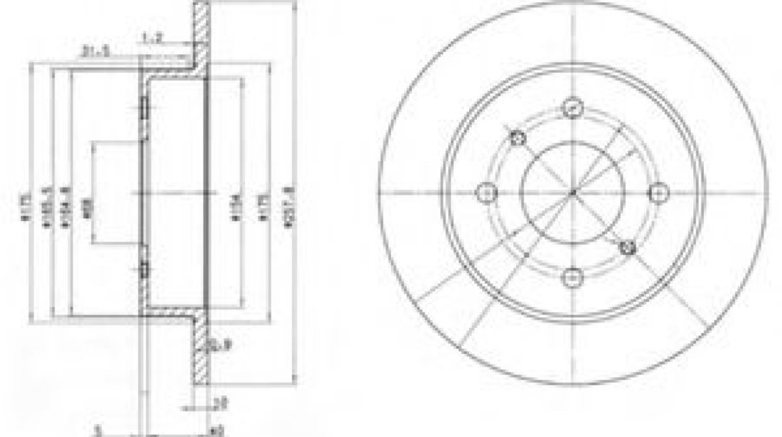 Disc frana NISSAN PRIMERA (P11) (1996 - 2001) DELPHI BG2633 piesa NOUA