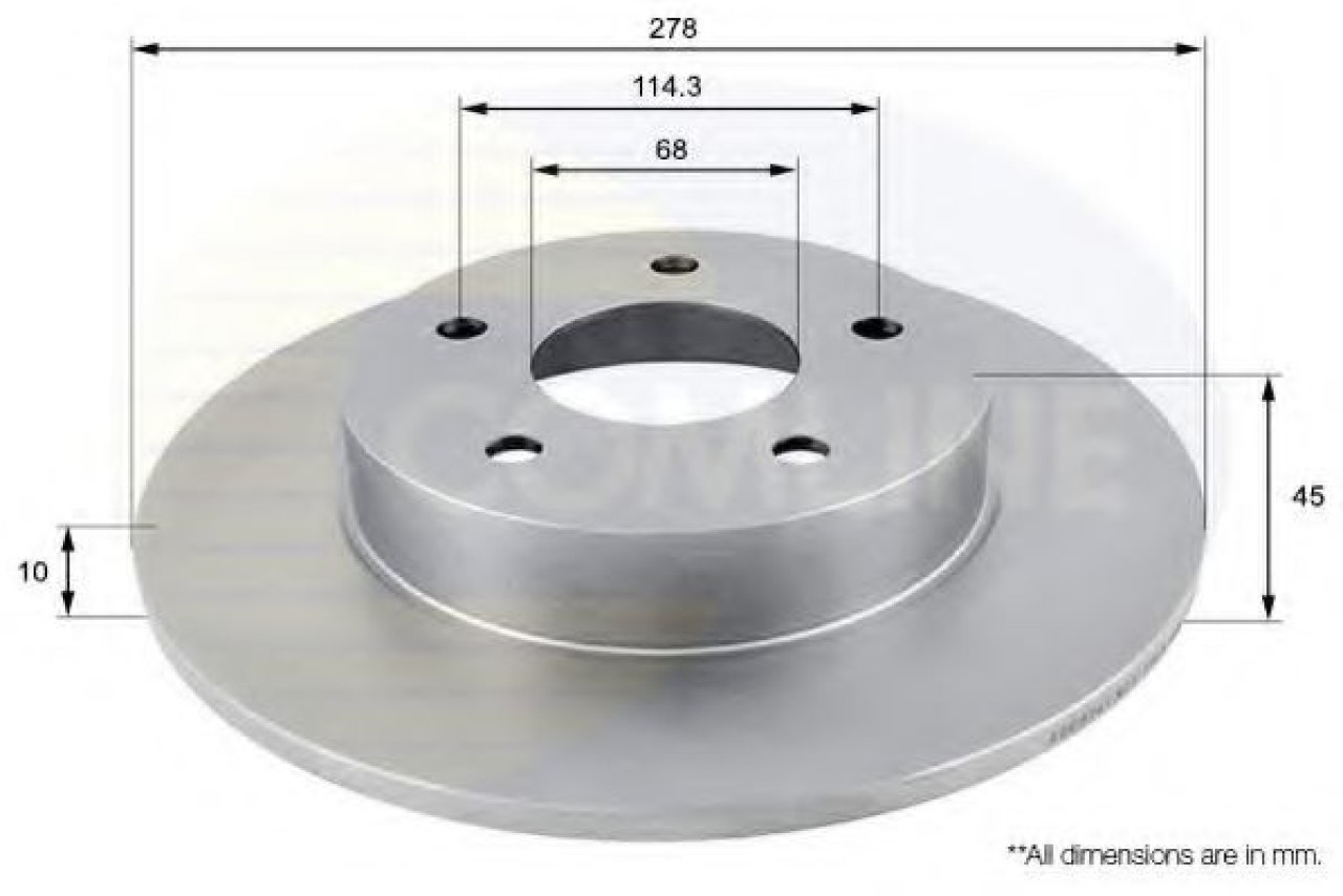 Disc frana NISSAN PRIMERA (P12) (2002 - 2016) COMLINE ADC0261 piesa NOUA