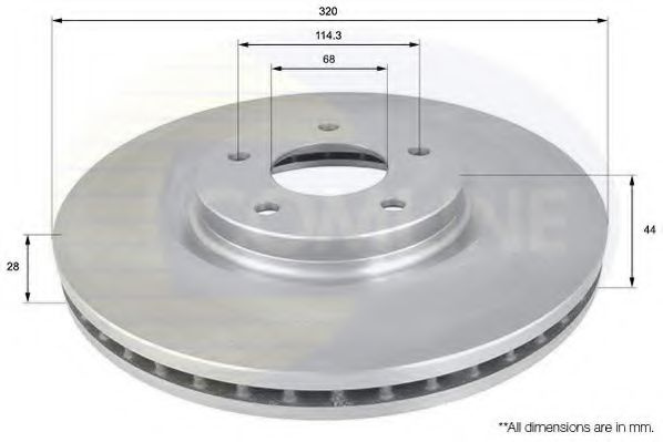 Disc frana NISSAN QASHQAI (J11) (2013 - 2016) COMLINE ADC1587V piesa NOUA