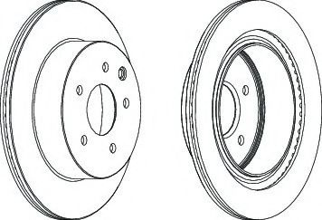 Disc frana NISSAN QASHQAI / QASHQAI +2 (J10, JJ10) (2007 - 2013) FERODO DDF1579 piesa NOUA