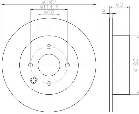 Disc frana NISSAN TIIDA Limuzina (SC11X) (2006 - 2016) TEXTAR 92234303 piesa NOUA