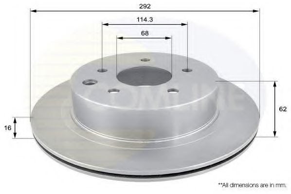 Disc frana NISSAN X-TRAIL (T30) (2001 - 2013) COMLINE ADC0272V piesa NOUA