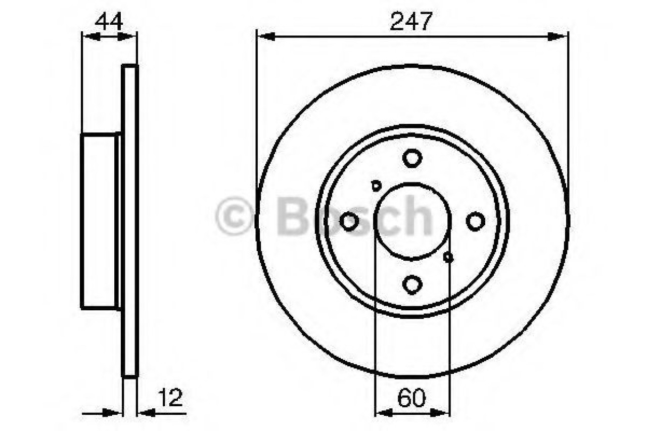 Disc frana OPEL AGILA (A) (H00) (2000 - 2007) BOSCH 0 986 478 729 piesa NOUA