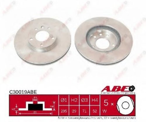 Disc frana OPEL ANTARA (2006 - 2016) ABE C30019ABE piesa NOUA