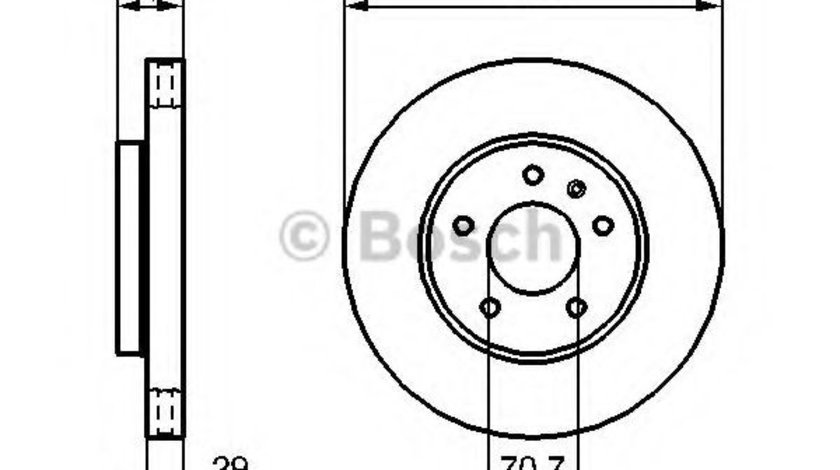 Disc frana OPEL ANTARA (2006 - 2016) BOSCH 0 986 479 267 piesa NOUA