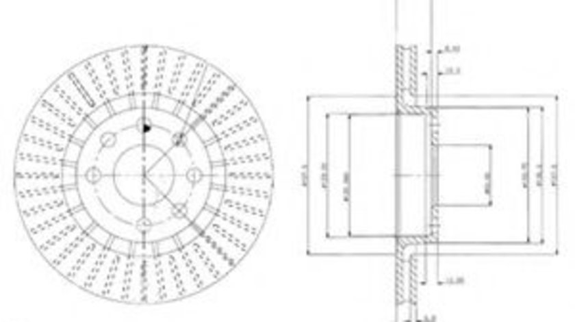 Disc frana OPEL ASTRA F Hatchback (53, 54, 58, 59) (1991 - 1998) DELPHI BG2636 piesa NOUA