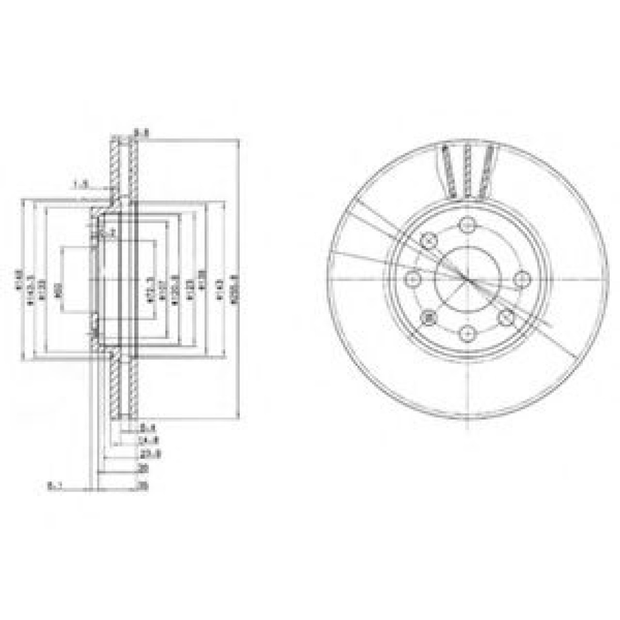 Disc frana OPEL ASTRA G Combi (F35) (1998 - 2009) DELPHI BG3404 piesa NOUA