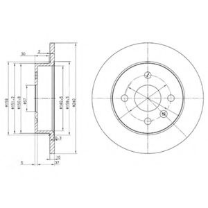 Disc frana OPEL ASTRA G Hatchback (F48, F08) (1998 - 2009) DELPHI BG3403 piesa NOUA