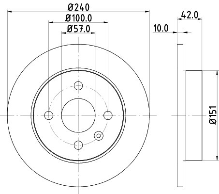 Disc frana OPEL ASTRA G Hatchback (F48, F08) (1998 - 2009) KRIEGER 0950004275 piesa NOUA