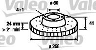 Disc frana OPEL ASTRA G Limuzina (F69) (1998 - 2009) VALEO 186592 piesa NOUA