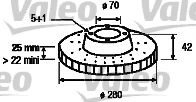 Disc frana OPEL ASTRA H Combi (L35) (2004 - 2016) VALEO 186684 piesa NOUA