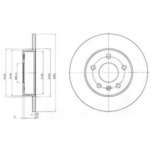 Disc frana OPEL ASTRA H Combi (L35) (2004 - 2016) DELPHI BG3406 piesa NOUA