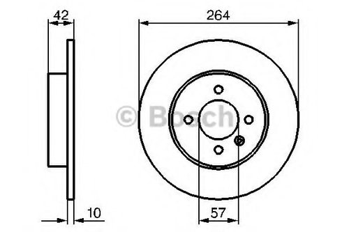 Disc frana OPEL ASTRA H GTC (L08) (2005 - 2016) BOSCH 0 986 479 191 piesa NOUA