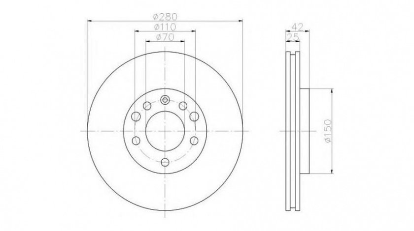 Disc frana Opel ASTRA H (L48) 2004-2016 #3 09762910