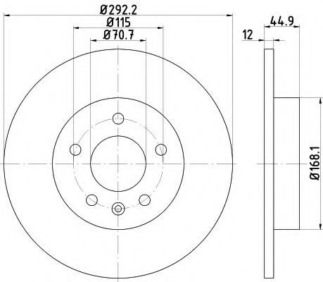 Disc frana OPEL ASTRA J Limuzina (2012 - 2016) TEXTAR 92205703 piesa NOUA