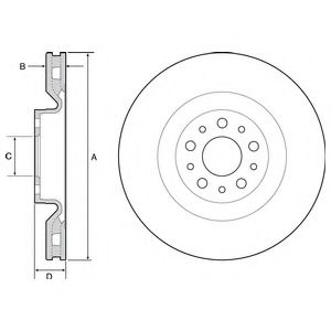 Disc frana OPEL COMBO Combi (X12) (2012 - 2016) DELPHI BG4556 piesa NOUA