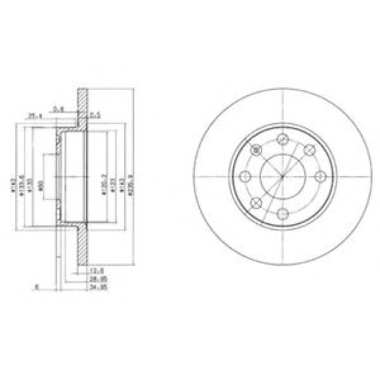 Disc frana OPEL CORSA B (73, 78, 79) (1993 - 2002) DELPHI BG2148 piesa NOUA