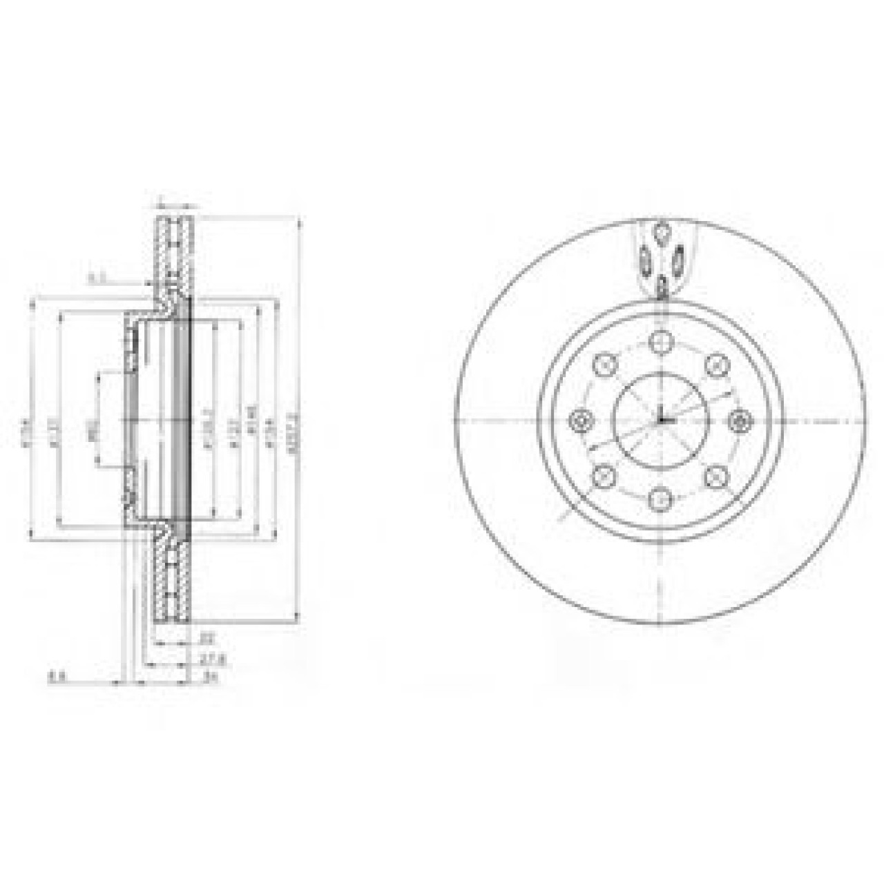 Disc frana OPEL CORSA C (F08, F68) (2000 - 2009) DELPHI BG4004 piesa NOUA