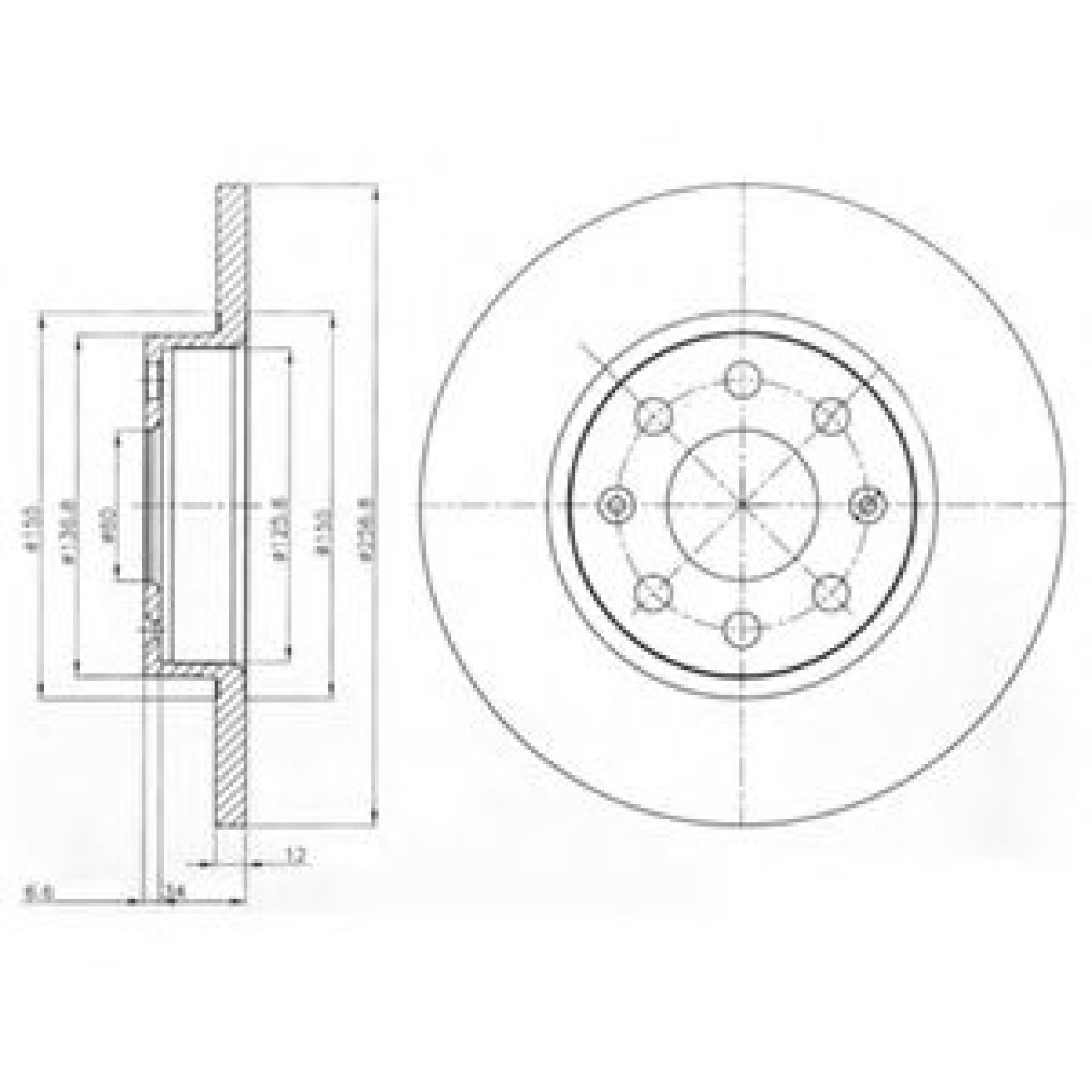 Disc frana OPEL CORSA D (2006 - 2016) DELPHI BG4155 piesa NOUA