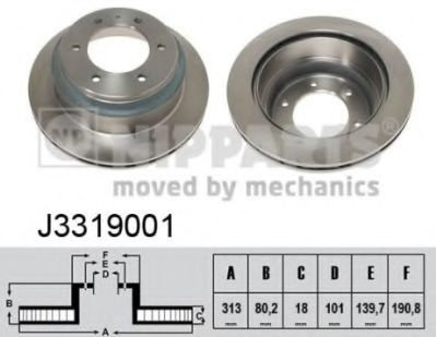 Disc frana OPEL FRONTERA A Sport (5_SUD2) (1992 - 1998) NIPPARTS J3319001 piesa NOUA