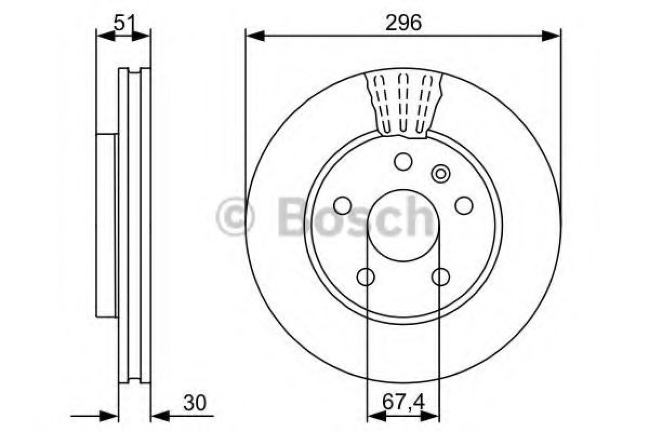 Disc frana OPEL INSIGNIA (2008 - 2016) BOSCH 0 986 479 543 piesa NOUA