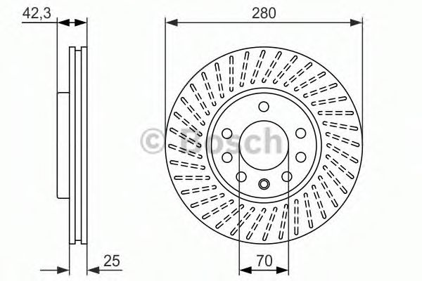 Disc frana OPEL MERIVA B (2010 - 2016) BOSCH 0 986 479 919 piesa NOUA