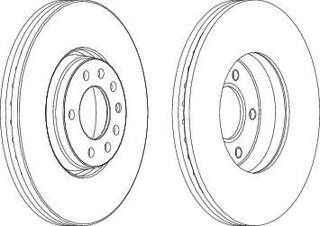 Disc frana OPEL MERIVA B (2010 - 2016) FERODO DDF1261 piesa NOUA