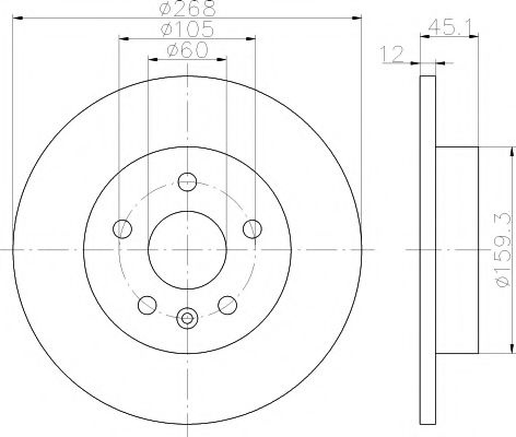 Disc frana OPEL MOKKA (2012 - 2016) TEXTAR 92205503 piesa NOUA