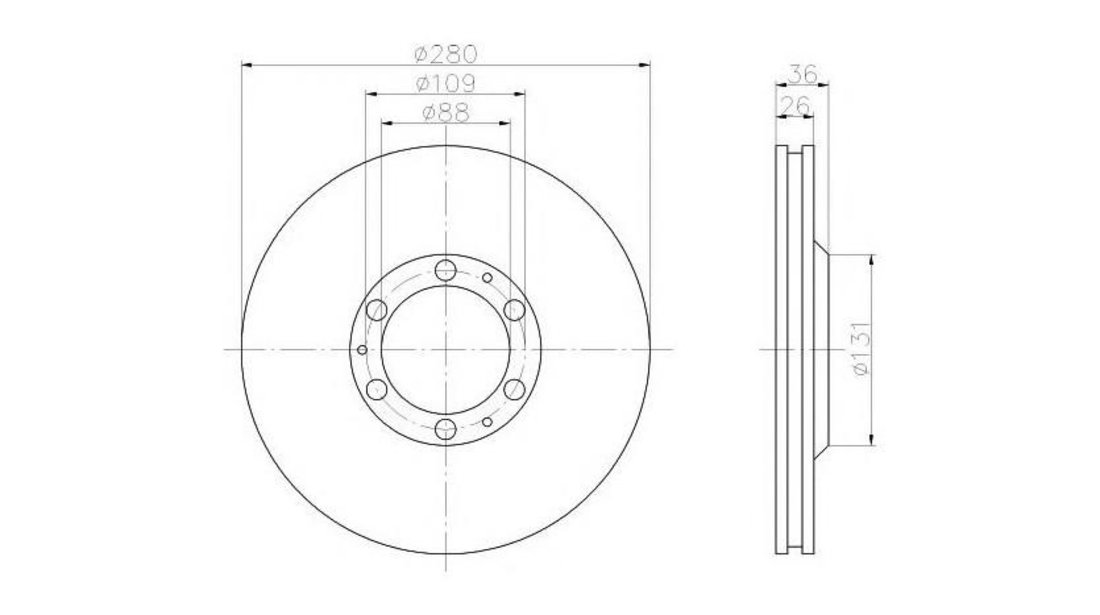 Disc frana Opel MONTEREY A (UBS_) 1991-1998 #2 09686620