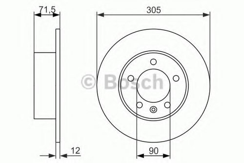 Disc frana OPEL MOVANO B platou / sasiu (2010 - 2016) BOSCH 0 986 479 717 piesa NOUA