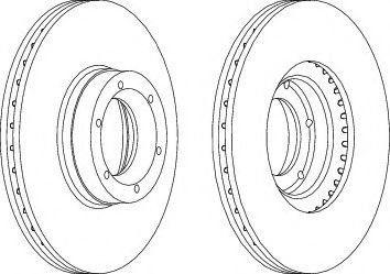 Disc frana OPEL MOVANO caroserie (F9) (1999 - 2010) FERODO DDF1067C piesa NOUA