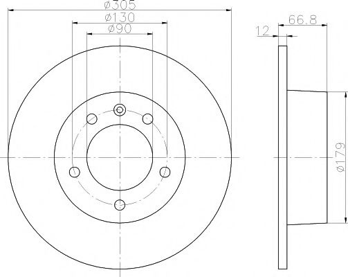 Disc frana OPEL MOVANO platou / sasiu (U9, E9) (1998 - 2010) TEXTAR 92111203 piesa NOUA