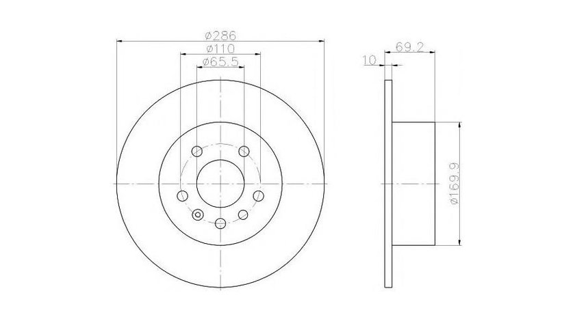 Disc frana Opel VECTRA B (36_) 1995-2002 #2 08701510