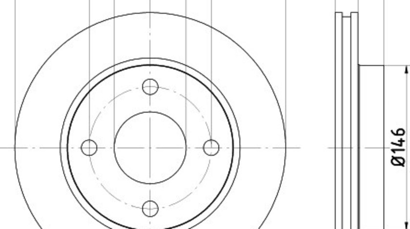 Disc frana OPEL VECTRA B (36) (1995 - 2002) KRIEGER 0950004102 piesa NOUA