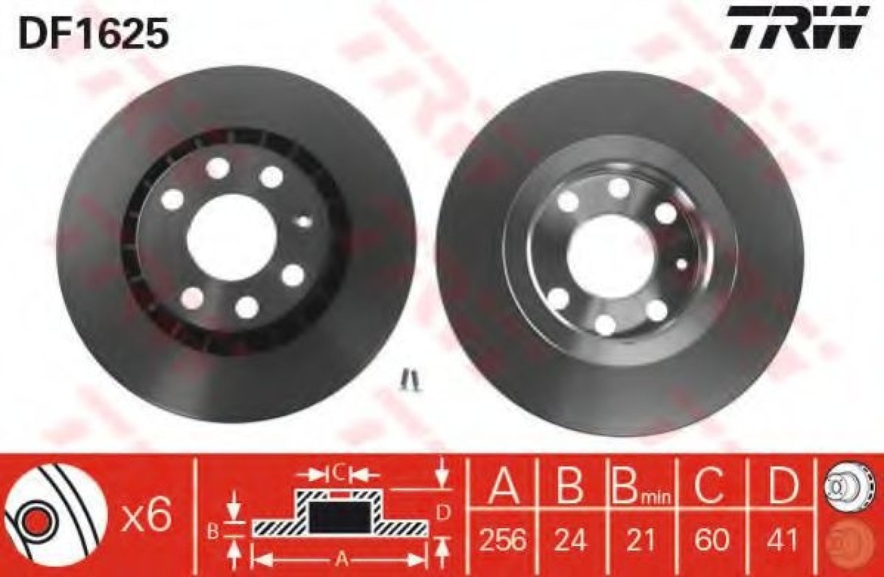 Disc frana OPEL VECTRA B Combi (31) (1996 - 2003) TRW DF1625 piesa NOUA