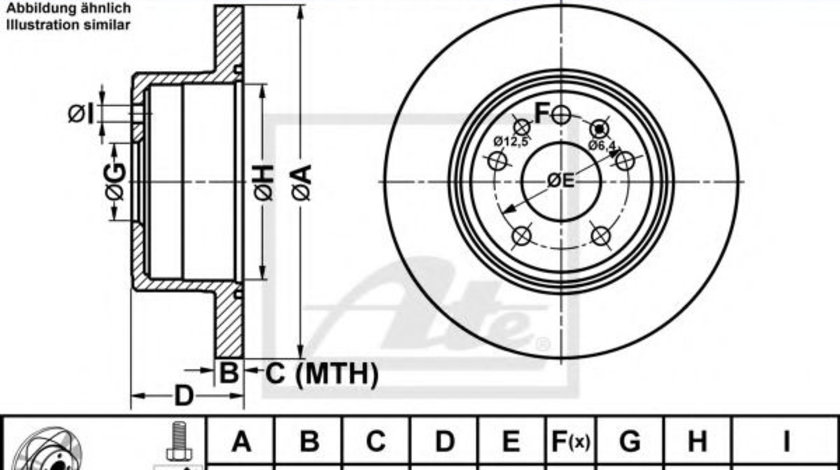 Disc frana OPEL VECTRA B Hatchback (38) (1995 - 2003) ATE 24.0310-0226.1 piesa NOUA