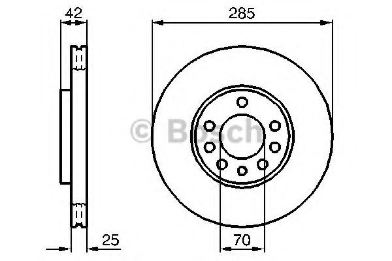 Disc frana OPEL VECTRA C (2002 - 2016) BOSCH 0 986 479 107 piesa NOUA