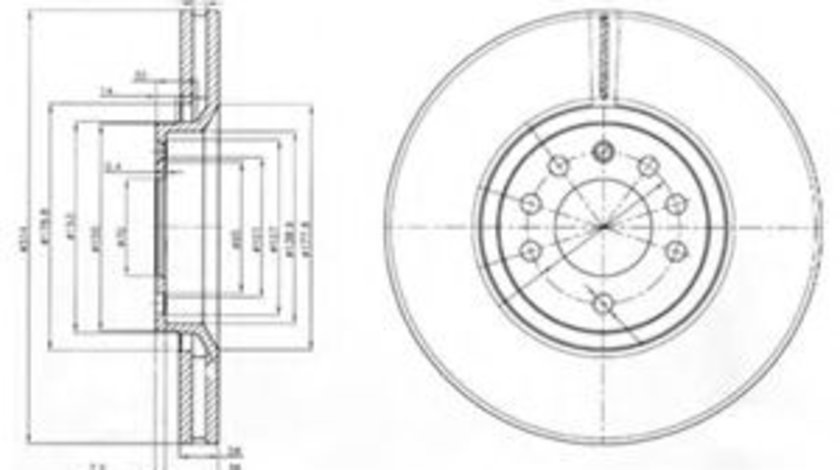 Disc frana OPEL VECTRA C (2002 - 2016) DELPHI BG3973 piesa NOUA