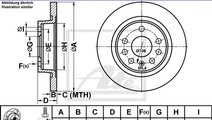 Disc frana OPEL VECTRA C Combi (2003 - 2016) ATE 2...