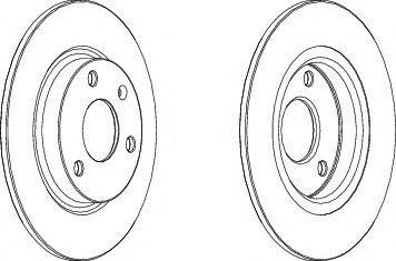 Disc frana PEUGEOT 106 II (1) (1996 - 2016) FERODO DDF132 piesa NOUA