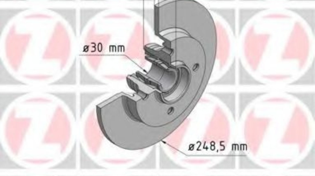 Disc frana PEUGEOT 2008 (2013 - 2016) ZIMMERMANN 440.3115.00 piesa NOUA