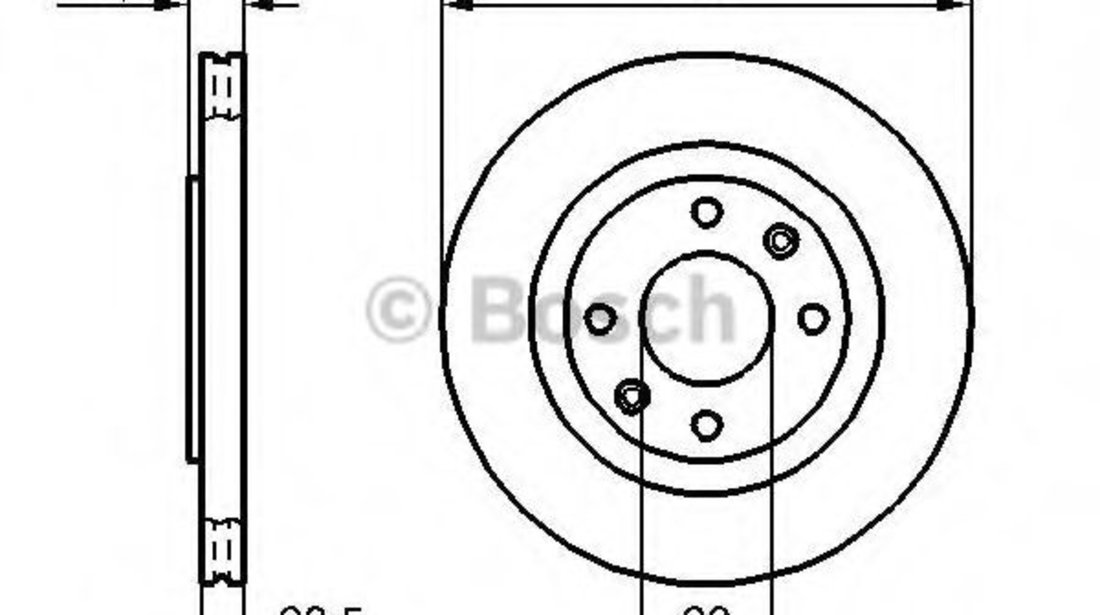 Disc frana PEUGEOT 206 CC (2D) (2000 - 2016) BOSCH 0 986 479 B27 piesa NOUA