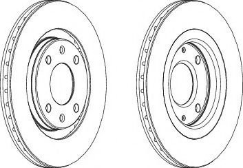 Disc frana PEUGEOT 206 Hatchback (2A/C) (1998 - 2016) FERODO DDF192 piesa NOUA