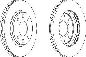 Disc frana PEUGEOT 206 Hatchback (2A/C) (1998 - 2016) FERODO DDF214 piesa NOUA