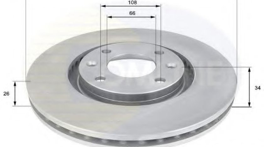 Disc frana PEUGEOT 207 (WA, WC) (2006 - 2016) COMLINE ADC1519V piesa NOUA