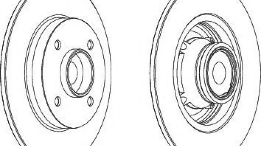 Disc frana PEUGEOT 207 (WA, WC) (2006 - 2016) FERODO DDF1560-1 piesa NOUA